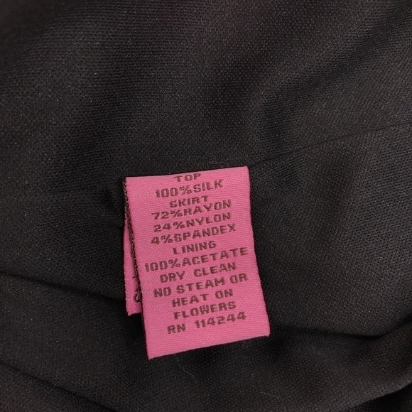 Eliza J Dress Black Silk Special Occasion Party Date Cocktail Wedding LBD Prom - Picture 11 of 16